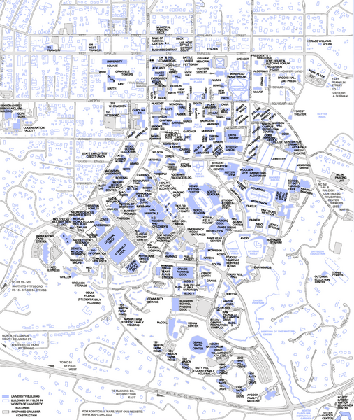 UNC-CH Campus Map