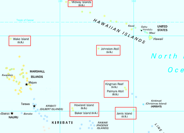 US Minor Outlying Islands Map