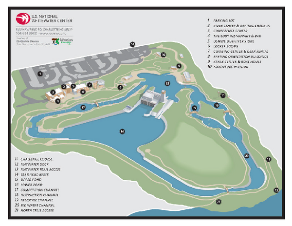 US National Whitewater Center Map