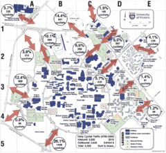 UVic Bicycle Access Patterns 2010 Map