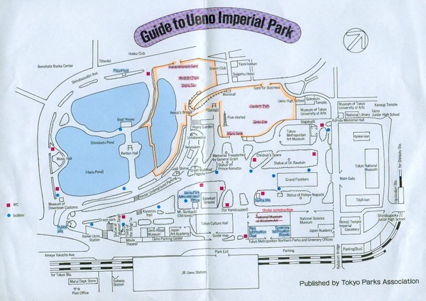 Ueno Park Map - Ueno park • mappery