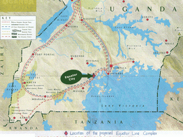 Uganda Tourist Map