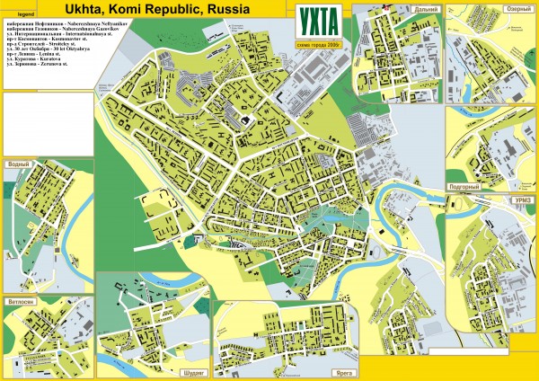 Ukhta Russia Street Map