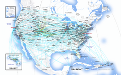 United Airlines North America Route Map