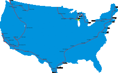 United States Select Cities Map