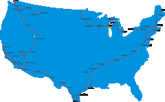 United States Select Cities Map United States Select Cities Map