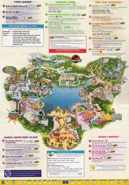 Universal Studios Guide Map