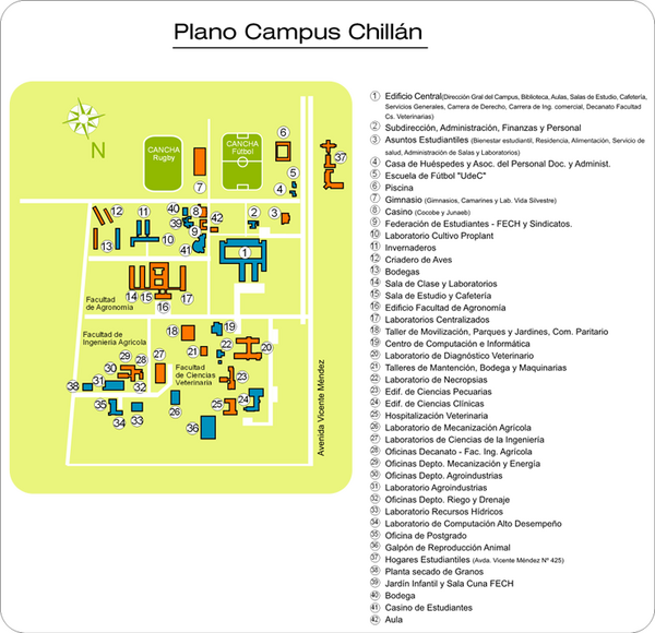 Universidad de Concepción Chillan Campus Map