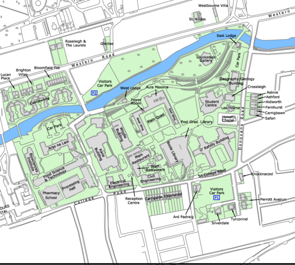 University College Cork Main Campus Map