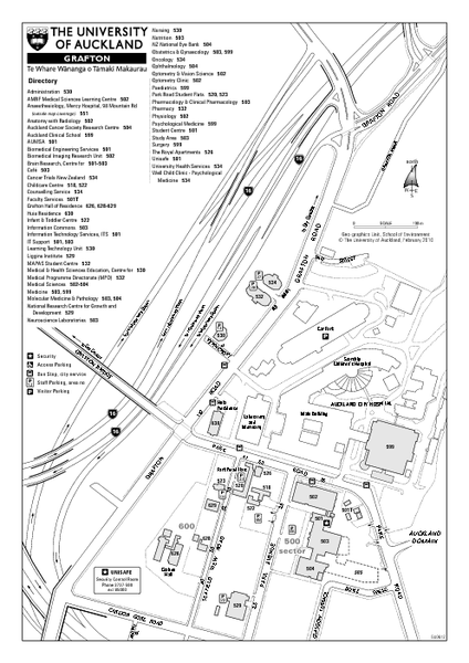 University of Auckland - Grafton Campus Map