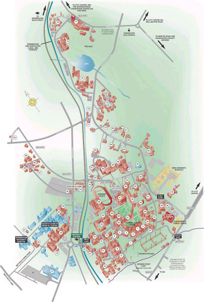 University Of Birmingham Map University Of Birmingham Map - Birmingham Uk • Mappery