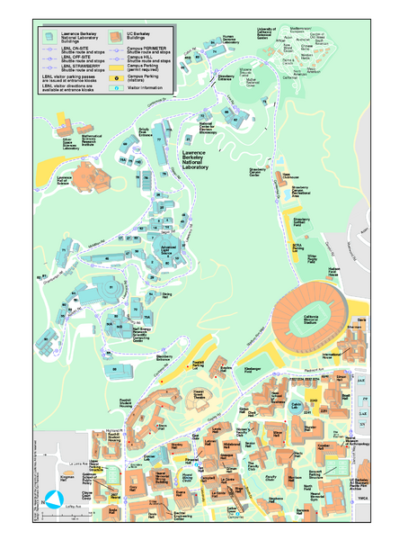 University of California Berkeley Visitor Map - Berkeley California USA