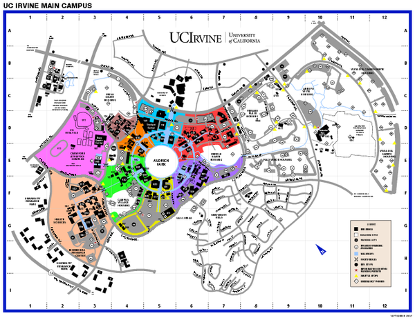 University Of California Irvine Campus Map - Map