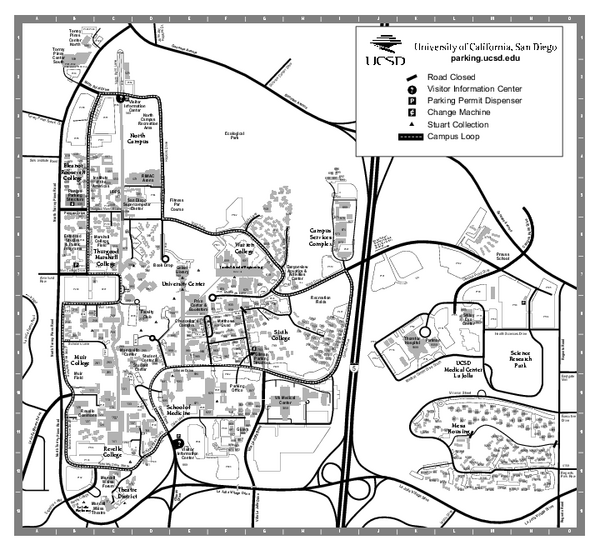 University of California at San Diego Map