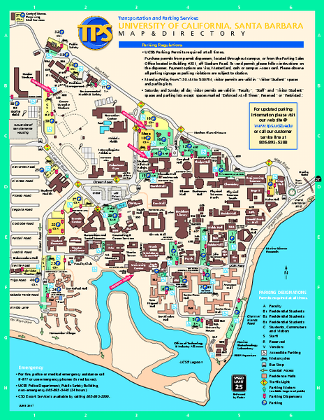 University of California at Santa Barbara Map - Santa Barbara