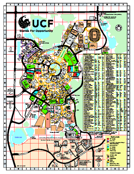 University Of Central Florida Map Orlando Florida 32816 Mappery