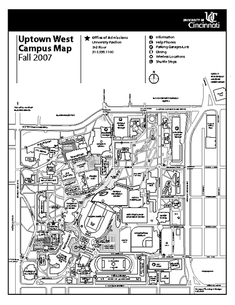 University of Cincinnati - Main Campus Map