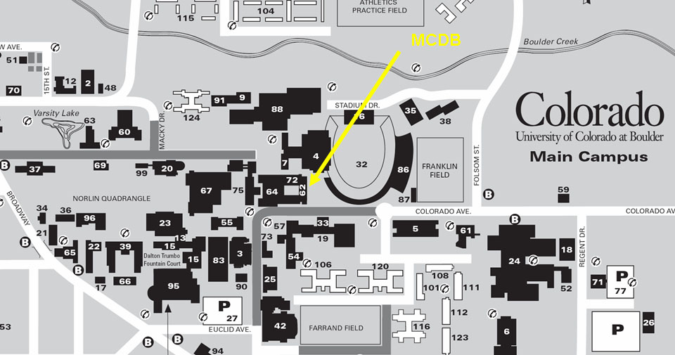 University Of Colorado At Boulder Campus Map Boulder Co Mappery