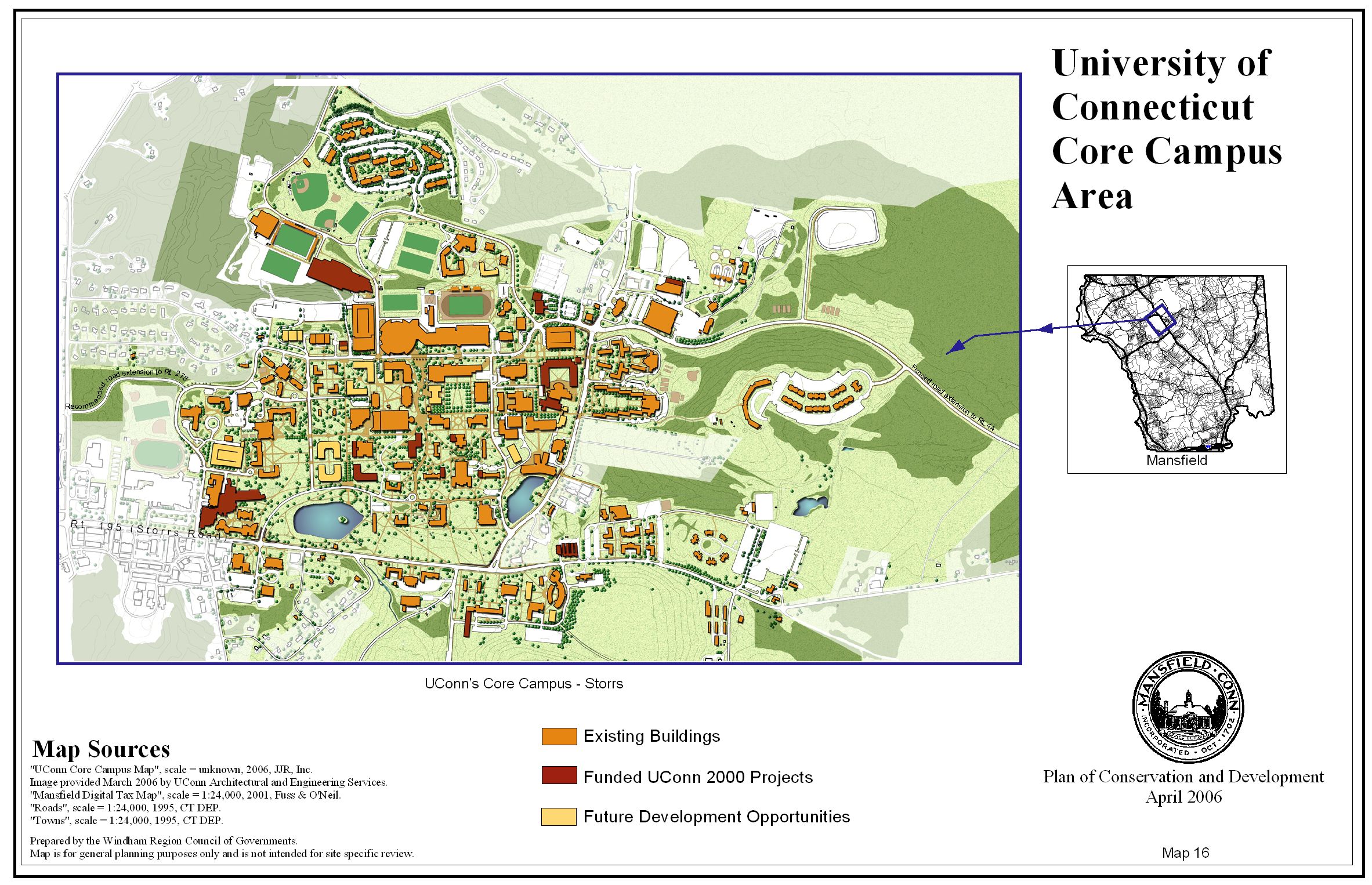 University Of Connecticut Campus Map Mansfield Connecticut Mappery