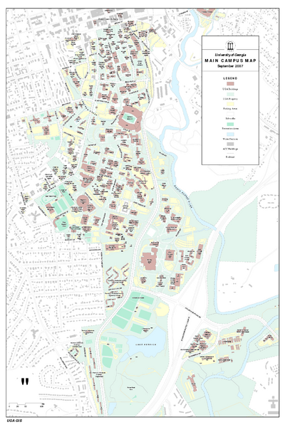 University of Georgia Map