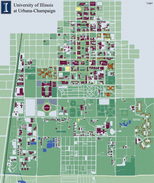 University of Illinois at Urbana-Champaign campus map