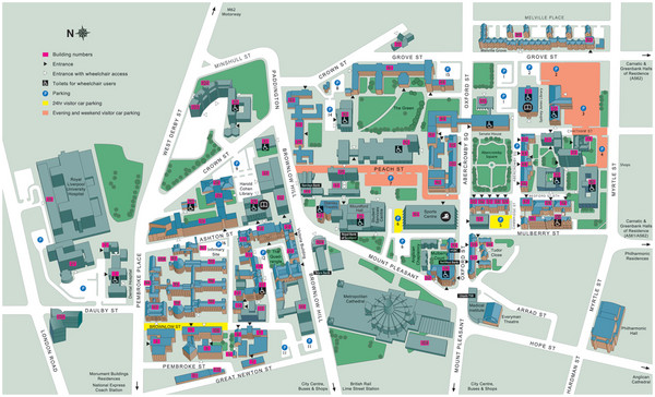 University of Liverpool Map
