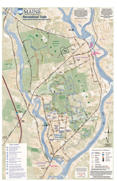 University of Maine Recreation Trails Map