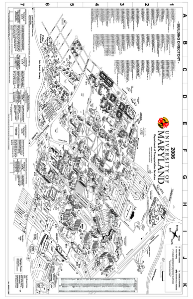 University of Maryland at College Park Map