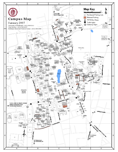 University of Massachusetts - Amherst Map