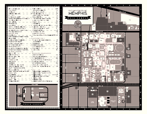 University of Memphis Map