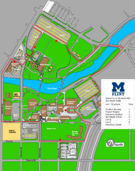 University of Michigal-Flint Bus Route Map