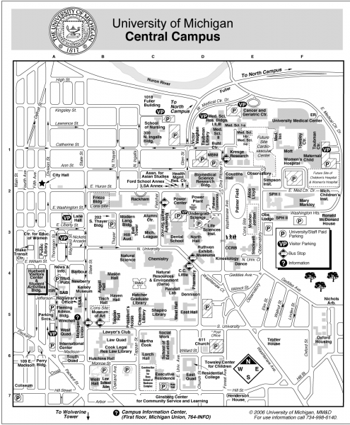 University of Michigan - Ann Arbor Map
