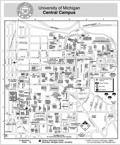 University Of Michigan Map University Of Michigan - Ann Arbor Map - Ann Arbor Mi • Mappery