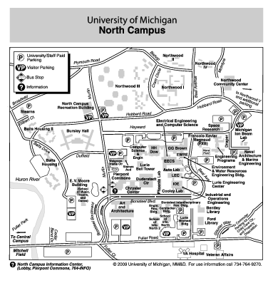 University Of Michigan North Campus Map University Of Michigan