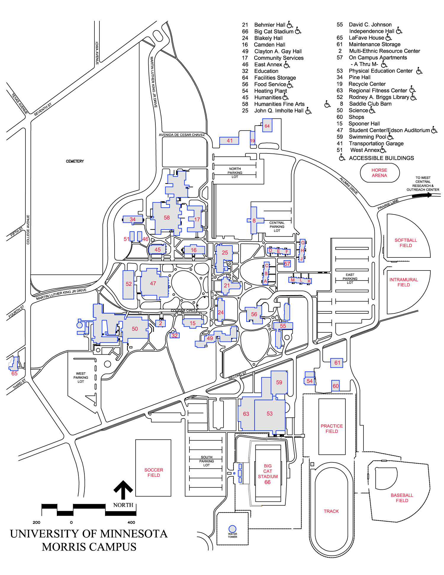 University Of Minnesota Morris Campus Map Morris Minnesota Usa • Mappery