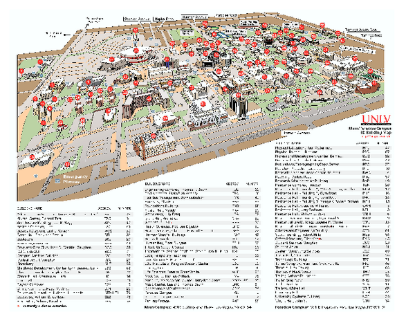 University of Nevada - Las Vegas Campus Map