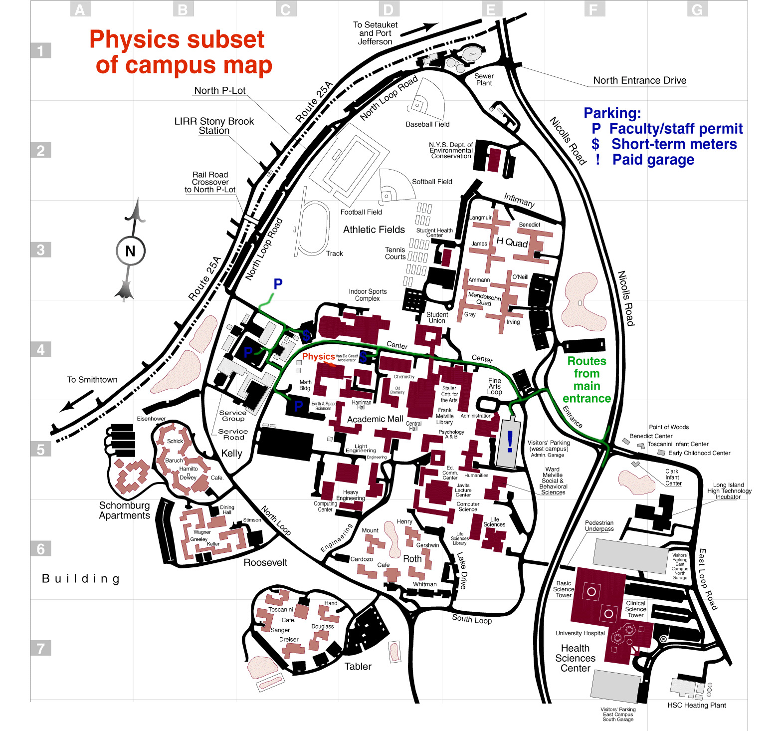 Stony Brook Campus Map University Of New York At Stony Brook Campus Map - Long Island Ny • Mappery
