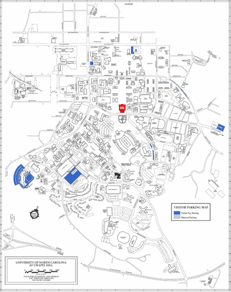 University of North Carolina at Chapel Hill Map