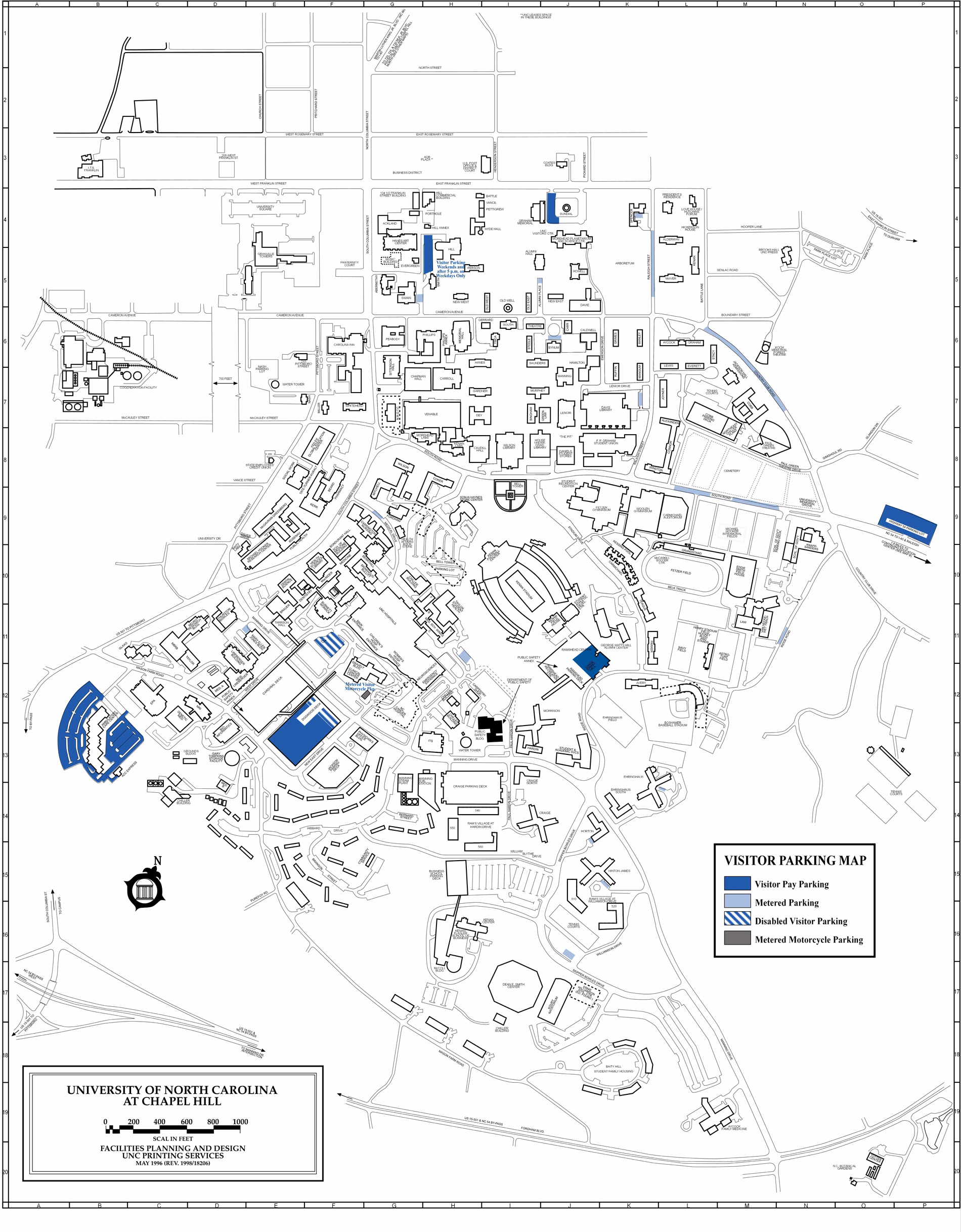 University Of North Carolina At Chapel Hill Map Chapel Hill