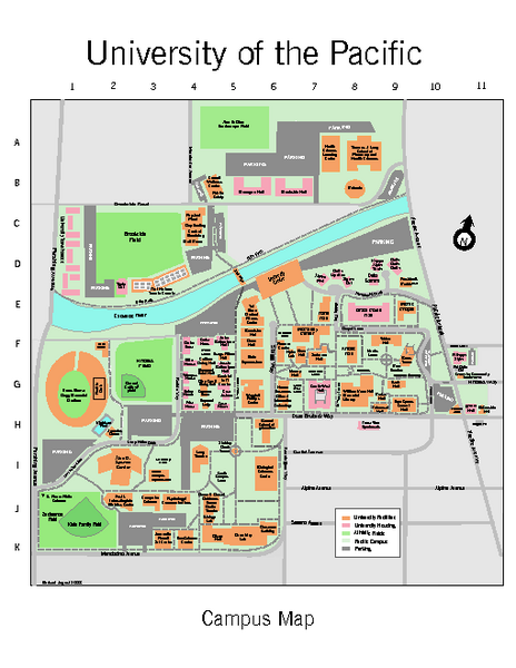 university of the pacific campus map University Of Pacific Stockton Campus Map University Of Pacific university of the pacific campus map