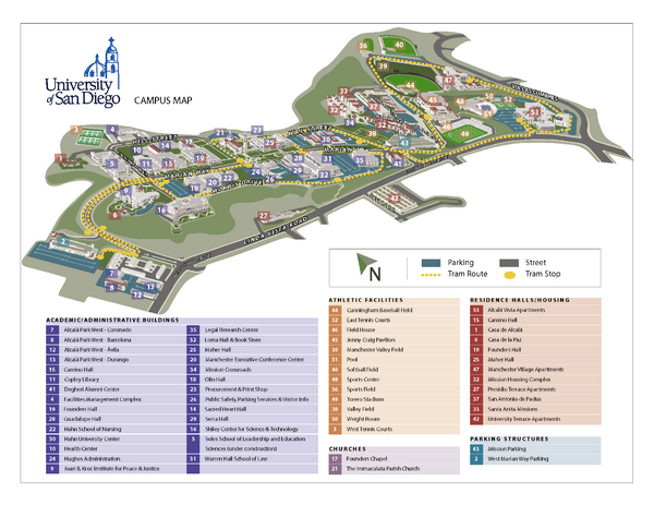 University of San Diego Campus Map