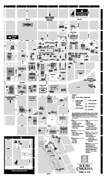 university of south carolina campus map printable University Of South Carolina Columbia Map Columbia Sc Mappery university of south carolina campus map printable