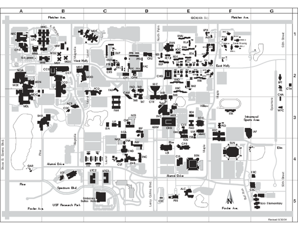 University of South Florida Map