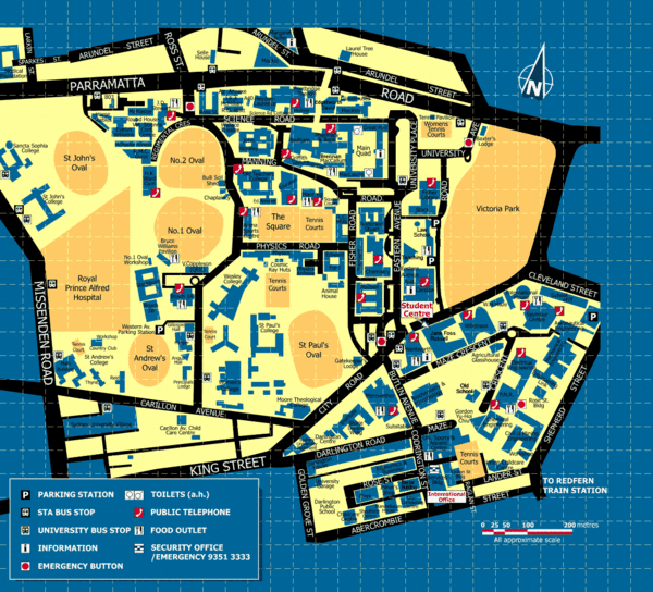 University of Sydney Map