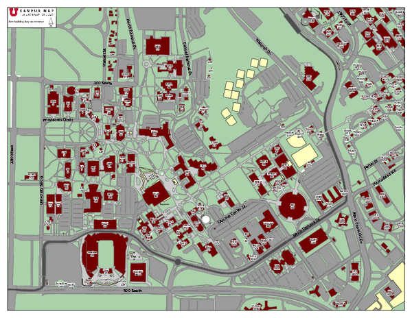 University of Utah Map