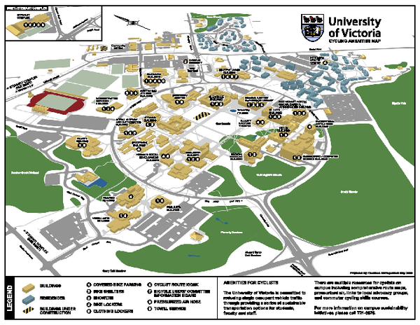 University of Victoria - Cycling Amenities Map