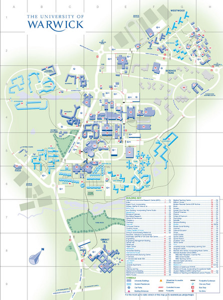 University of Warwick Campus Map