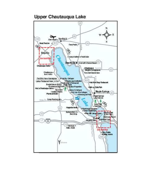 Upper Chautauqua Lake Map