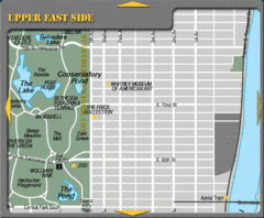 Upper East Side New York Tourist Map