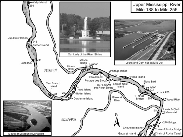 Upper Mississippi River Mile 188 to Mile 256 Map